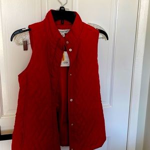 Craft and barrel red button up vest